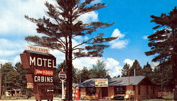 Tyelenes Restaurant and Cabins - Old Postcard And Promos